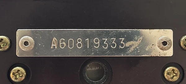 Serial number for a BMW CM5905 radio model