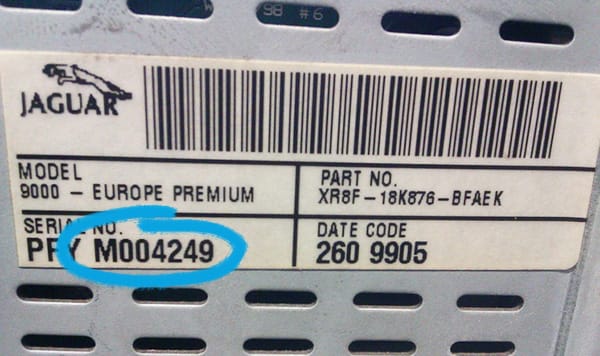 Mercedes Visteon serial number starting with M