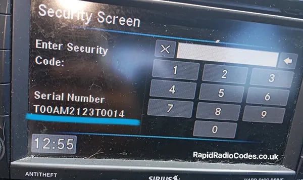 Chrysler serial number on display