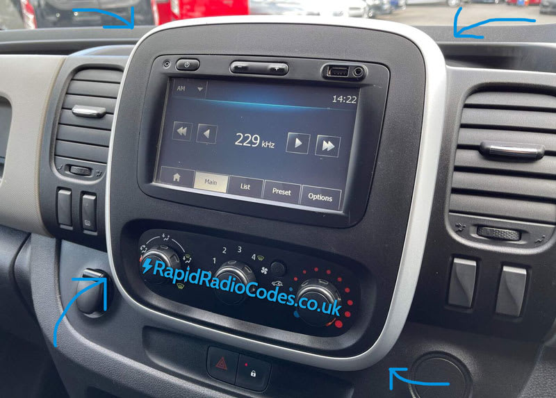 Removing a touchscreen radio